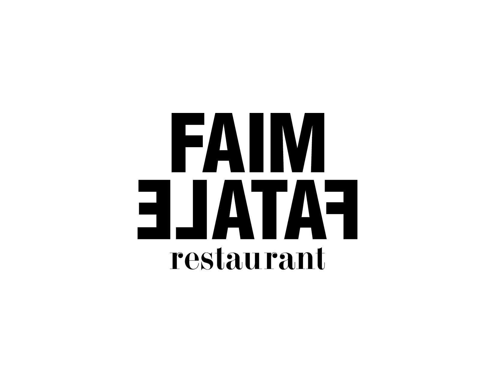 Faim Fatale logo design Lauren Grusenmeyer
